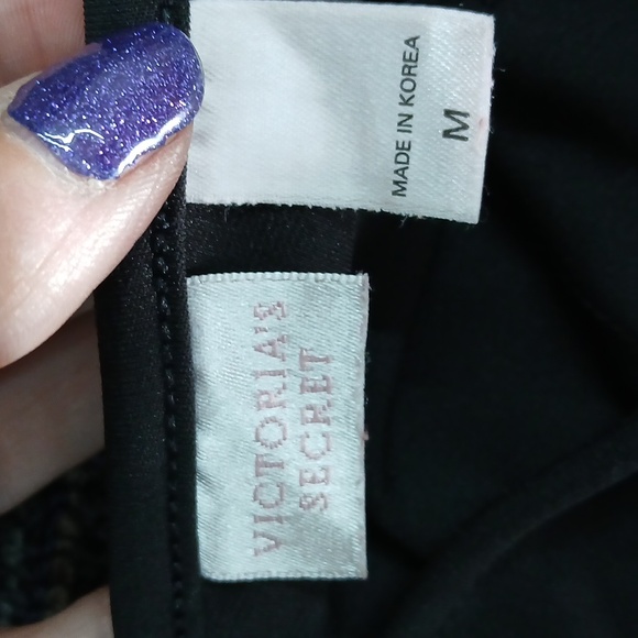 Y2K Victoria Secret T Back Jumpsuit Black Medium - Picture 6 of 6